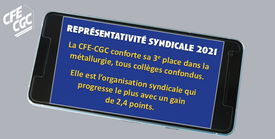 La CFE-CGC conforte sa troisième place dans la Métallurgie