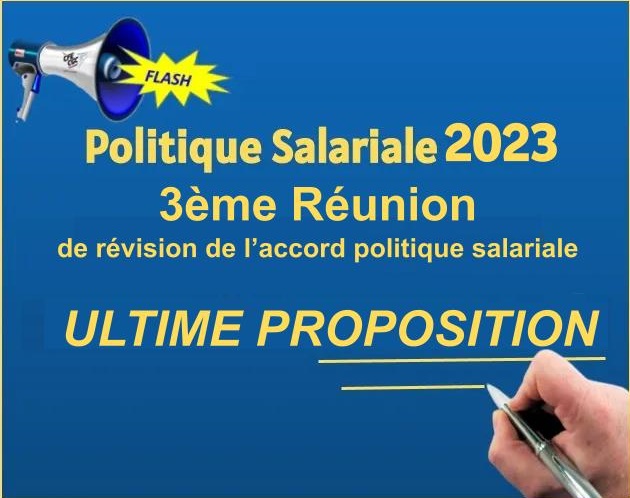 Politique Salariale 2023 &#8211; 3ème Réunion de révision de l’accord politique salariale