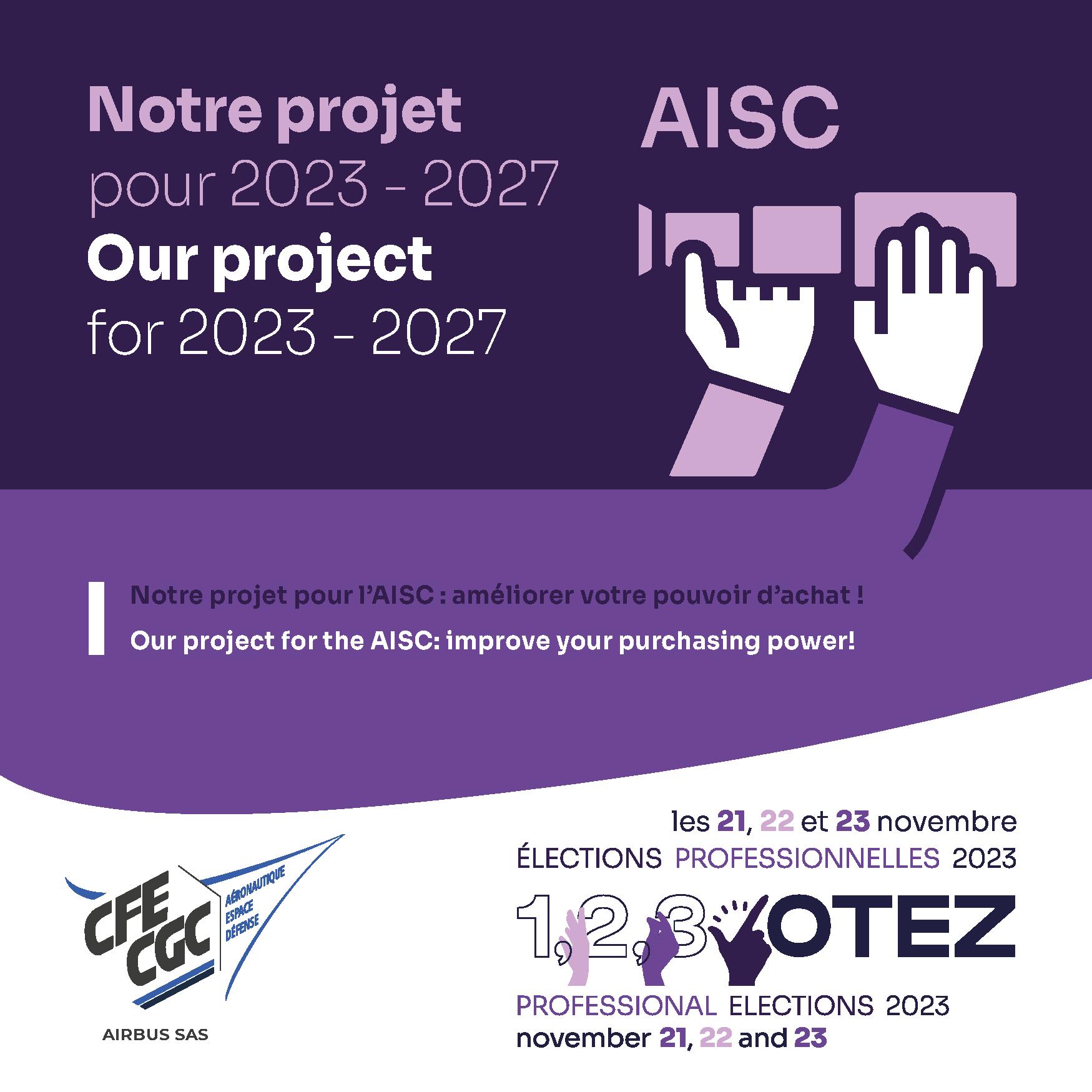 AISC &#8211; Notre projet pour 2023-2027 / Our project for 2023-2027