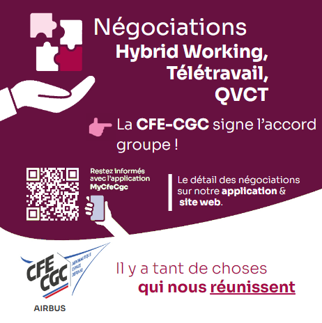 Négociations Hybrid Working, Télétravail, QVCT : la CFE-CGC signe l’accord.