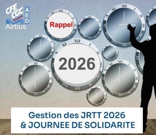 Gestion des JRTT 2026 & JOURNEE DE SOLIDARITE